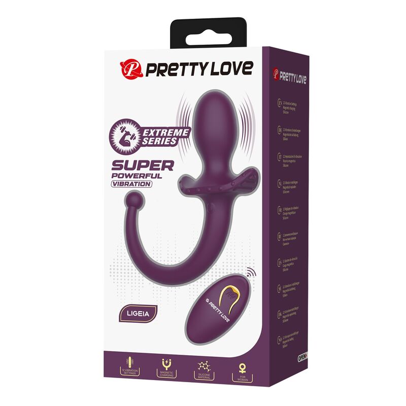 PRETTY LOVE - LIOEA VIBRIERENDER ANALPLUG MIT SCHWANZ, 12 FUNKTIONEN, LILA FERNBEDIENUNG – Bild 8