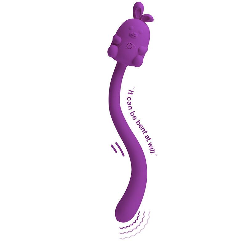PRETTY LOVE – NIEDLICHER HASE-FLIRTSTIFT, FLEXIBLER VIBRATOR, USB-AUFLADBAR, LILA – Bild 9