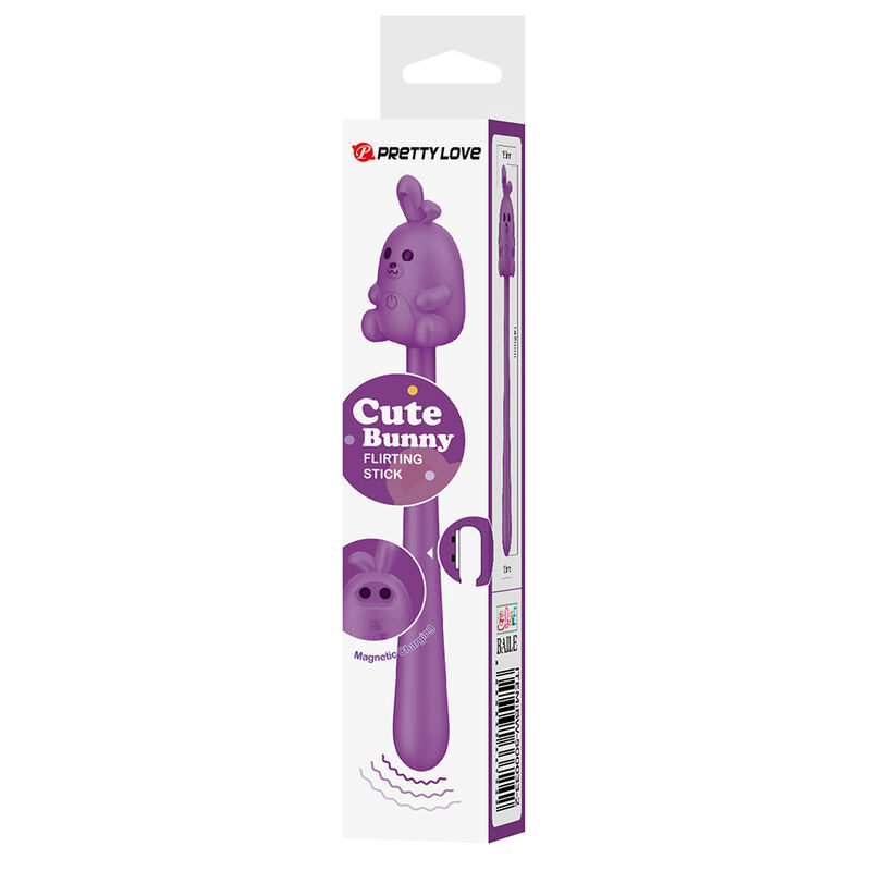 PRETTY LOVE – NIEDLICHER HASE-FLIRTSTIFT, FLEXIBLER VIBRATOR, USB-AUFLADBAR, LILA – Bild 6