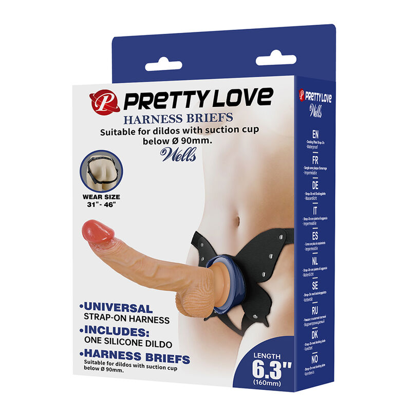 PRETTY LOVE - YETI STRAP-ON HARNESS MIT SAUGDILDO FLESH – Bild 5