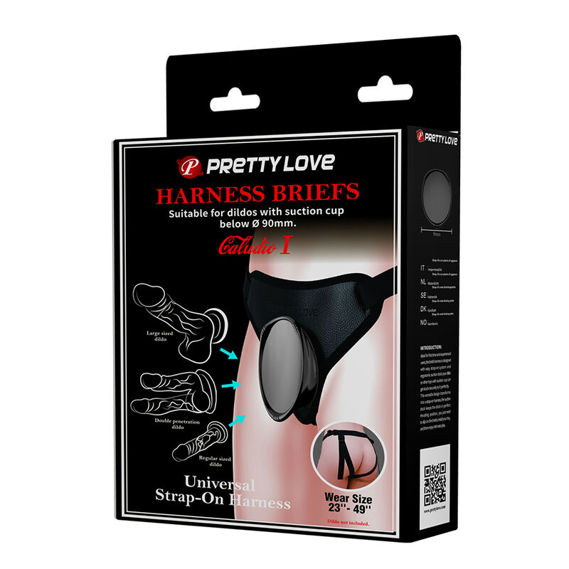 PRETTY LOVE - UNIVERSAL STRAP-ON HARNESS SCHWARZ – Bild 6