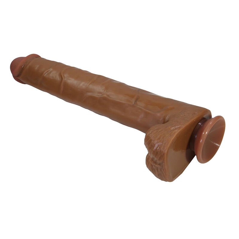 PRETTY LOVE - PAT REALISTISCHER FLEXIBLER DILDO MIT SAUGNAPF 40 CM -Ø- 6 CM BRAUN – Bild 7