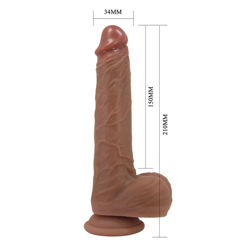 PRETTY LOVE - JONATHAN REALISTISCHER STOSSVIBRATOR MIT FERNBEDIENUNG, BRAUN – Bild 3