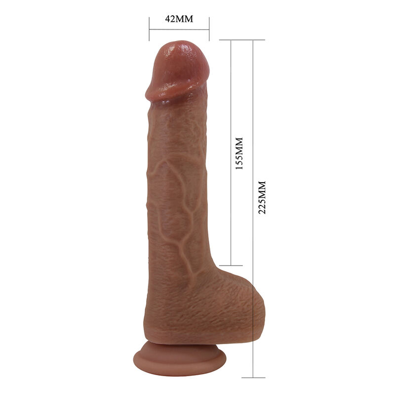 PRETTY LOVE - TOMMY REALISTISCHER STOSSVIBRATOR MIT FERNBEDIENUNG, DUNKELBRAUN – Bild 4