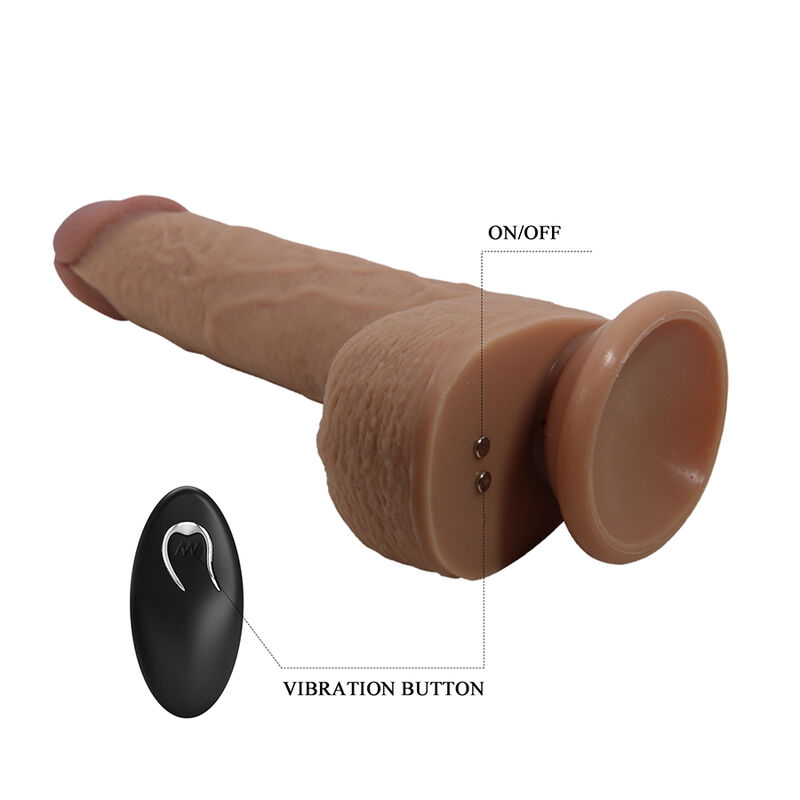PRETTY LOVE - TOMMY REALISTISCHER STOSSVIBRATOR MIT FERNBEDIENUNG, DUNKELBRAUN – Bild 8