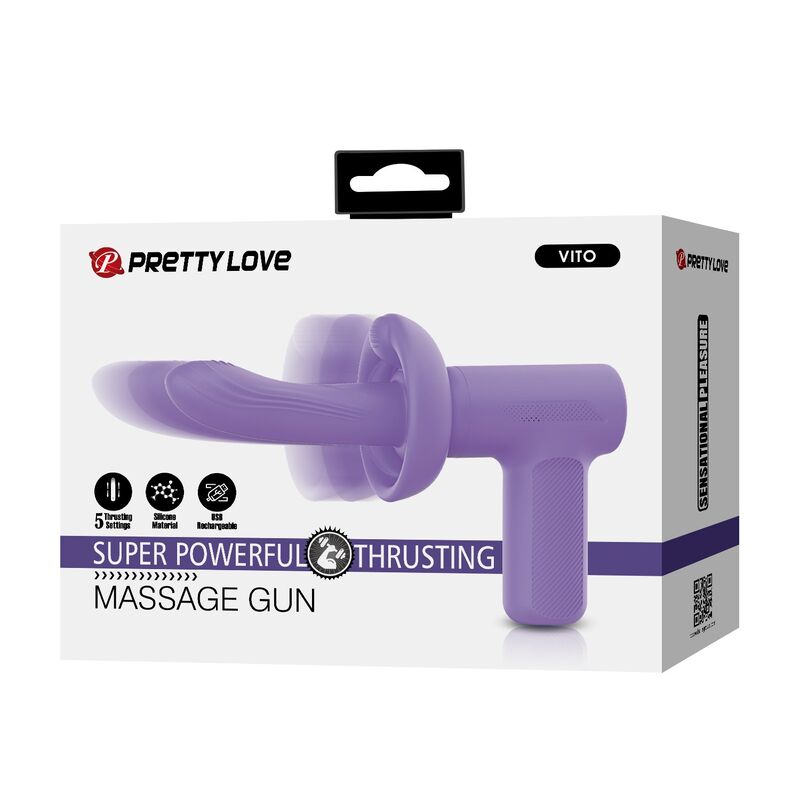 PRETTY LOVE - VITO STOSSMASSAGEPISTOLE 5 MODI LILA – Bild 6