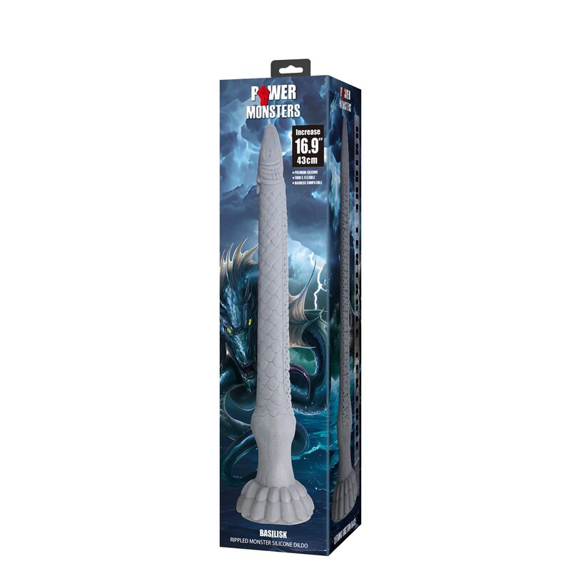 POWER MONSTERS - BASILISK FANTASY SILIKONDILDO 43 CM Ø 5 CM – Bild 3