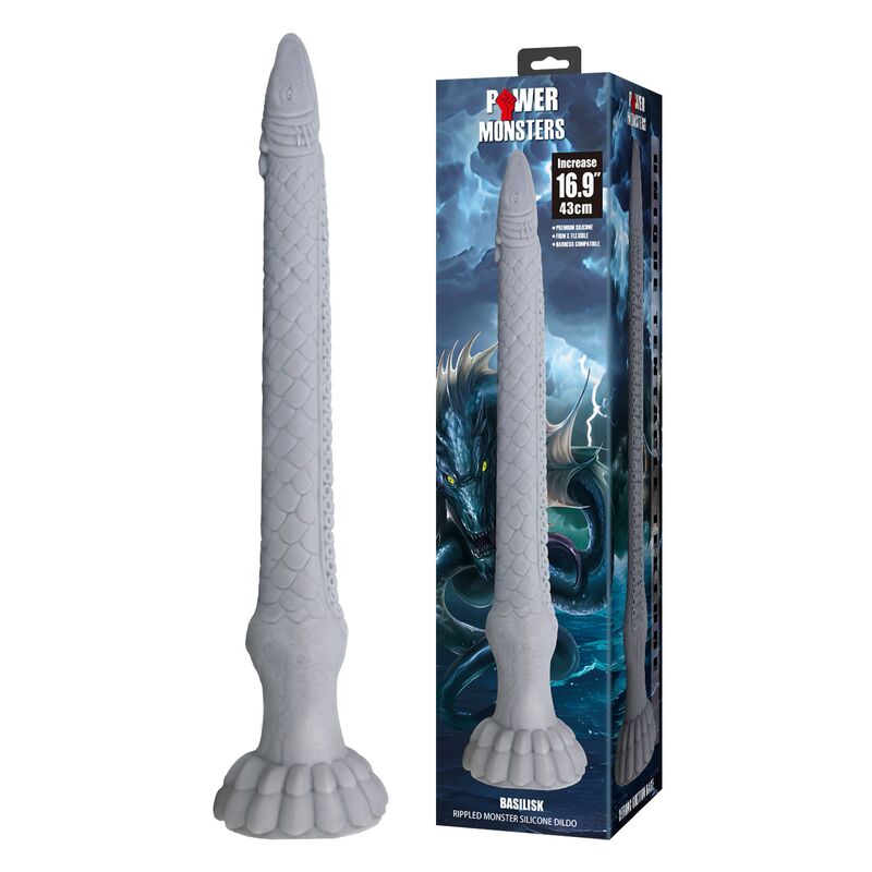 POWER MONSTERS - BASILISK FANTASY SILIKONDILDO 43 CM Ø 5 CM – Bild 4