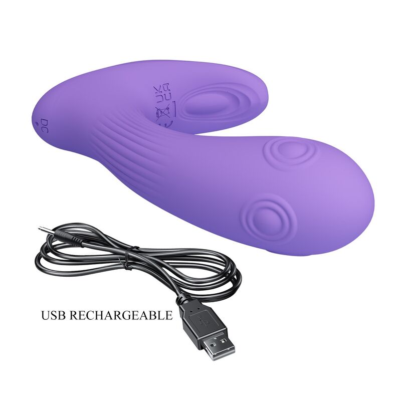 PRETTY LOVE - ANDROMEDA WIEDERAUFLADBARER DOPPELSTIMULATIONSVIBRATOR LILA – Bild 4