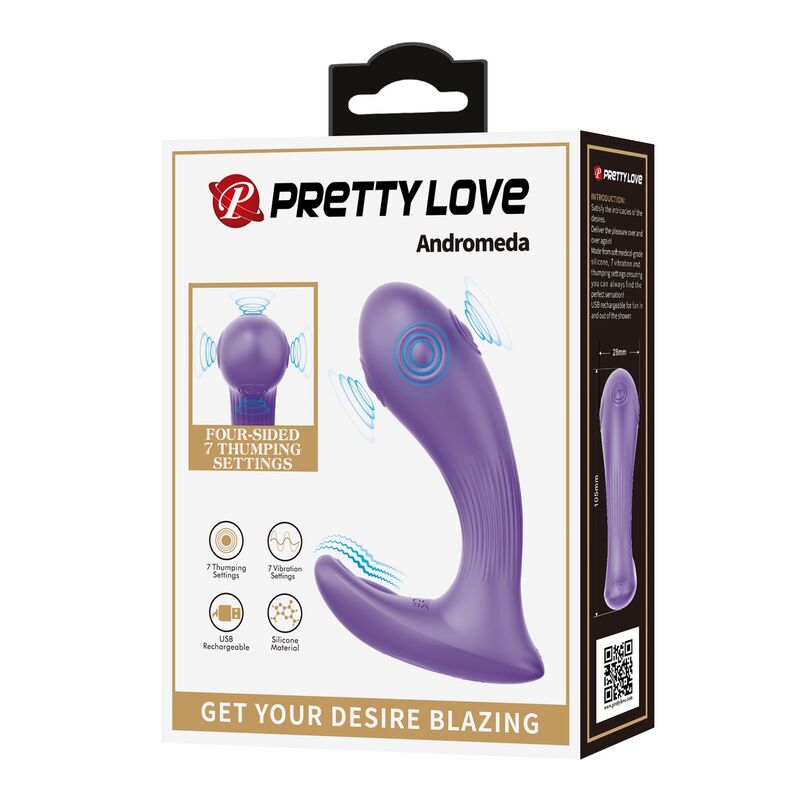 PRETTY LOVE - ANDROMEDA WIEDERAUFLADBARER DOPPELSTIMULATIONSVIBRATOR LILA – Bild 6