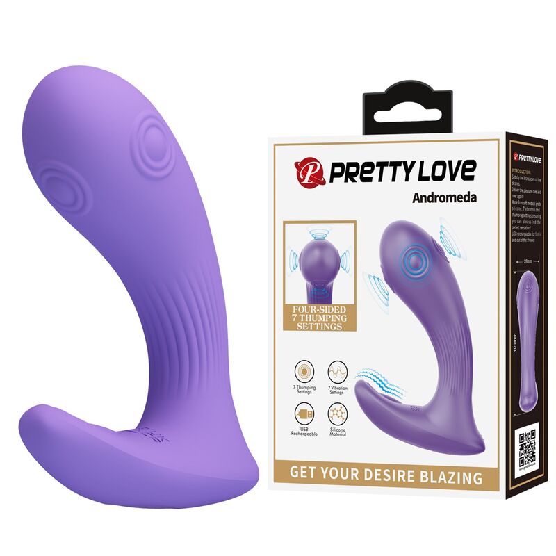 PRETTY LOVE - ANDROMEDA WIEDERAUFLADBARER DOPPELSTIMULATIONSVIBRATOR LILA – Bild 9