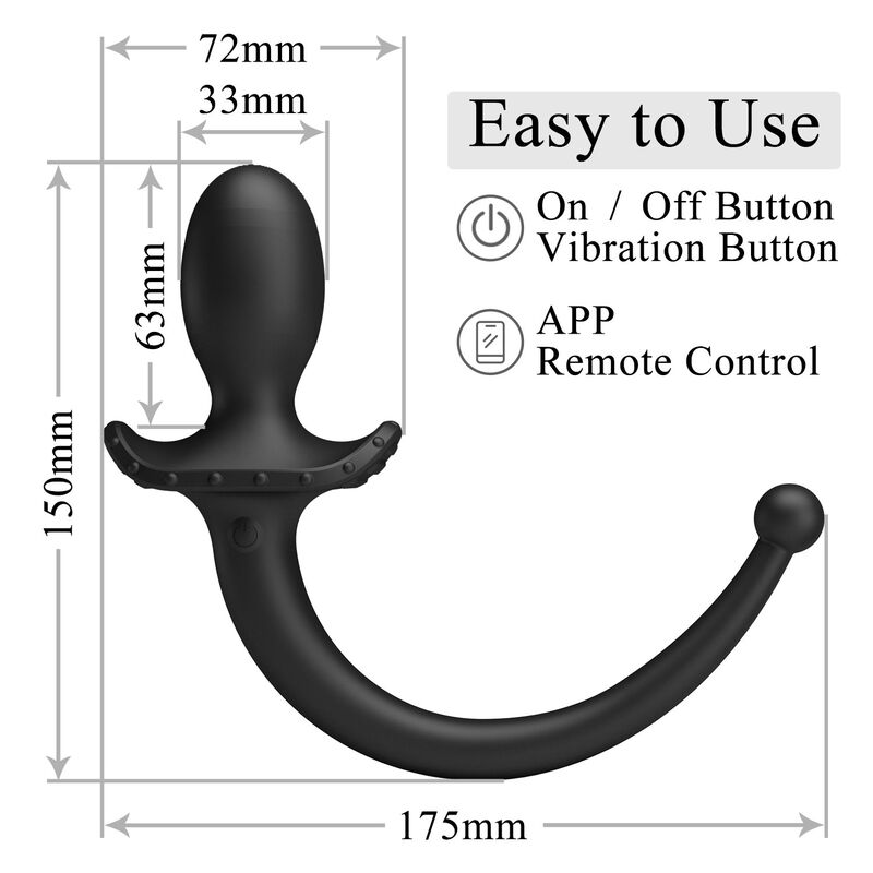 PRETTY LOVE – ANTHONY APP-STEUERUNG ANAL- UND PERINEUMVIBRATOR SCHWARZ – Bild 11