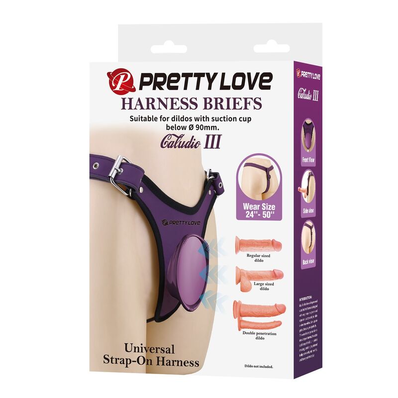 PRETTY LOVE – UNIVERSAL STRAP-ON HARNESS-Slips, LILA UND SCHWARZ – Bild 6