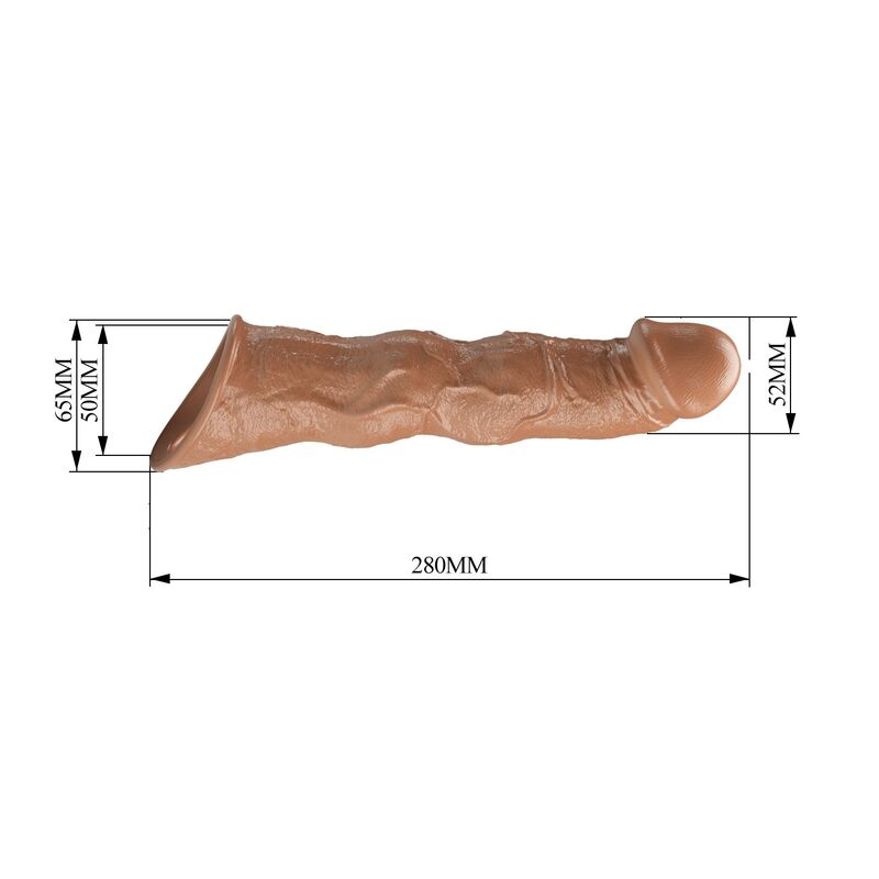 PRETTY LOVE - VERSTELLBARE PENISVERLÄNGERUNGSHÜLLE 28 CM Ø 4,5 CM BRAUN – Bild 9