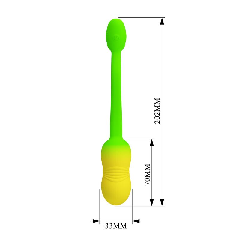 PRETTY LOVE – PULSIERENDES VIBRATIONS-EI MIT APP-STEUERUNG, 12 FUNKTIONEN, USB-AUFLADBAR, GRÜN-GELB – Bild 13