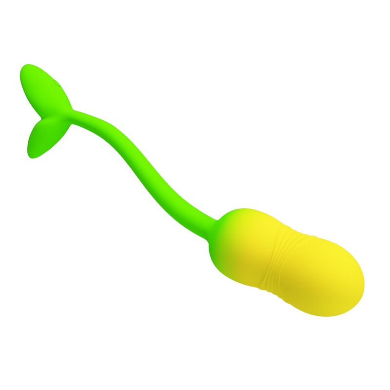 PRETTY LOVE – PULSIERENDES VIBRATIONS-EI MIT APP-STEUERUNG, 12 FUNKTIONEN, USB-AUFLADBAR, GRÜN-GELB – Bild 4