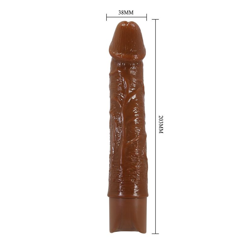 PRETTY LOVE - LEONARDO REALISTISCHER VIBRATOR 20 CM Ø 4 CM BRAUN – Bild 4