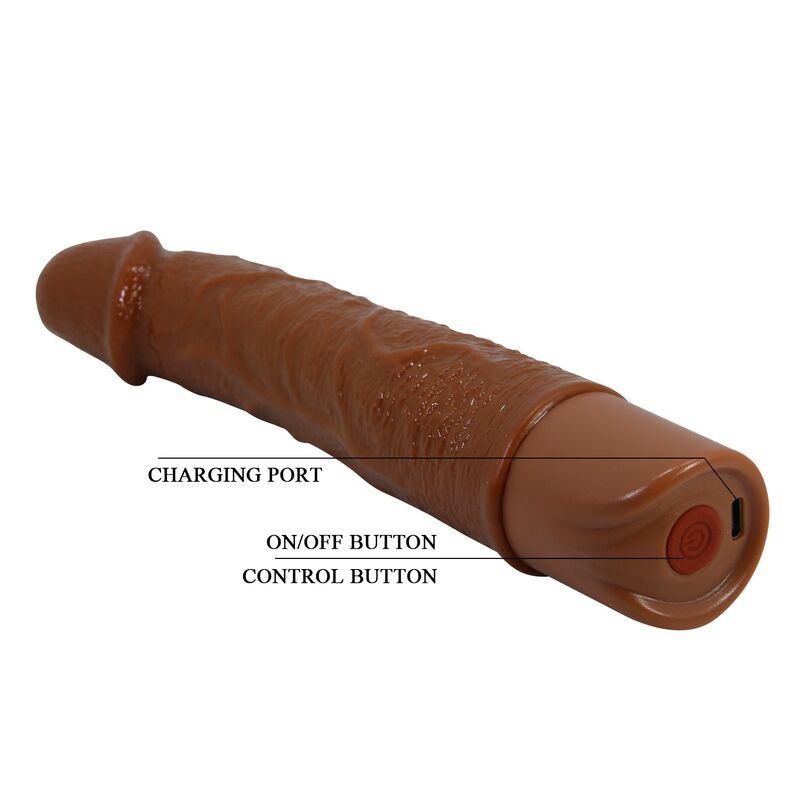 PRETTY LOVE - LEONARDO REALISTISCHER VIBRATOR 20 CM Ø 4 CM BRAUN – Bild 9