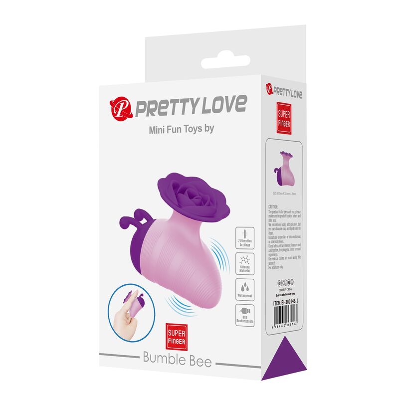 PRETTY LOVE - LITTLE BEE WIEDERAUFLADBARER KLITORALSTIMULATOR, 7 MODI, LILA-ROSA – Bild 6