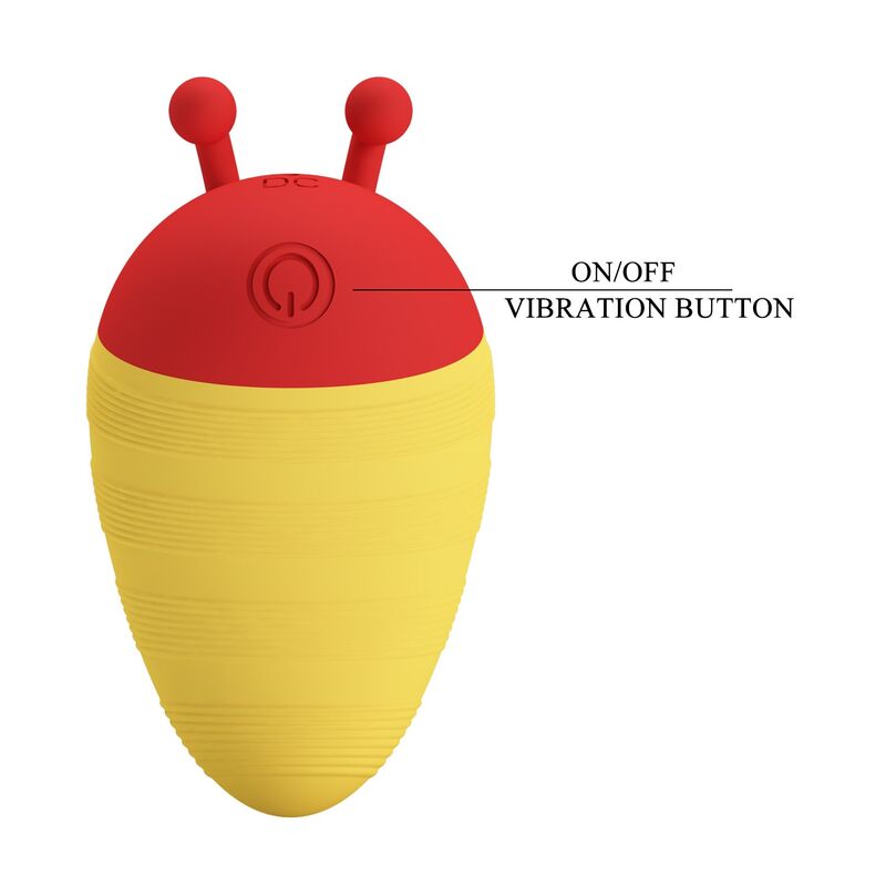 PRETTY LOVE - LITTLE BEE WIEDERAUFLADBARER KLITORALSTIMULATOR 7 MODI ROT/GELB – Bild 7