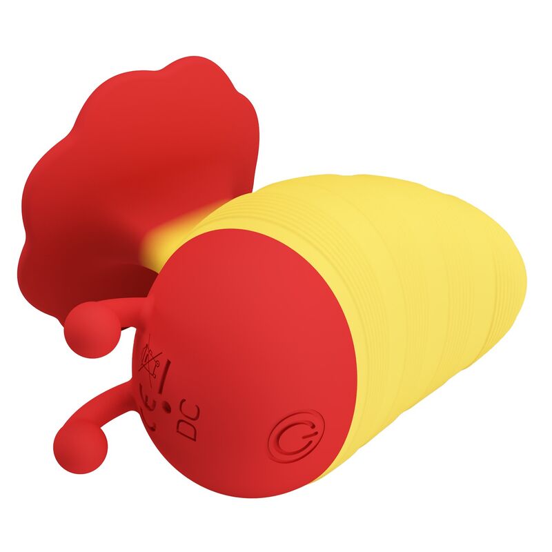 PRETTY LOVE - LITTLE BEE WIEDERAUFLADBARER KLITORALSTIMULATOR 7 MODI ROT/GELB – Bild 5