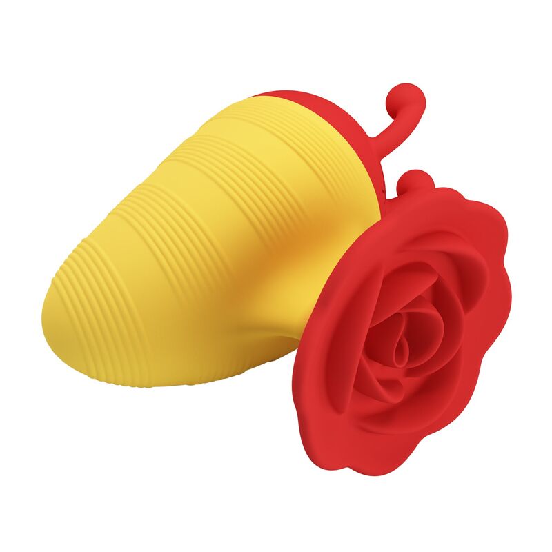 PRETTY LOVE - LITTLE BEE WIEDERAUFLADBARER KLITORALSTIMULATOR 7 MODI ROT/GELB – Bild 8