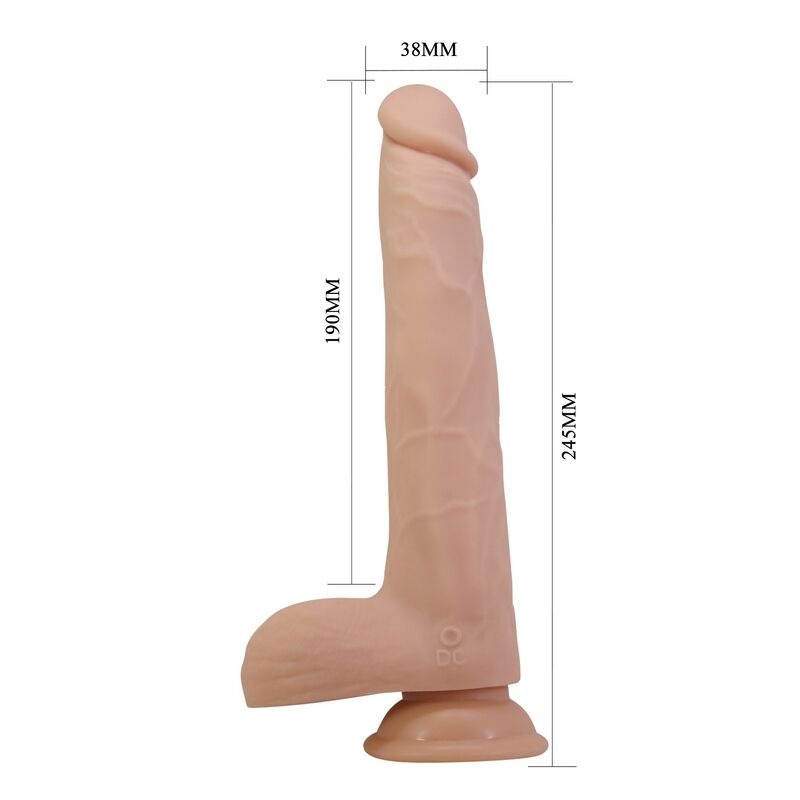 PRETTY LOVE - NOLAN STOSS- UND ROTATIONS-VIBRATIONSDILDO MIT FERNBEDIENUNG, 24,5 CM Ø 5 CM, NATUR – Bild 8