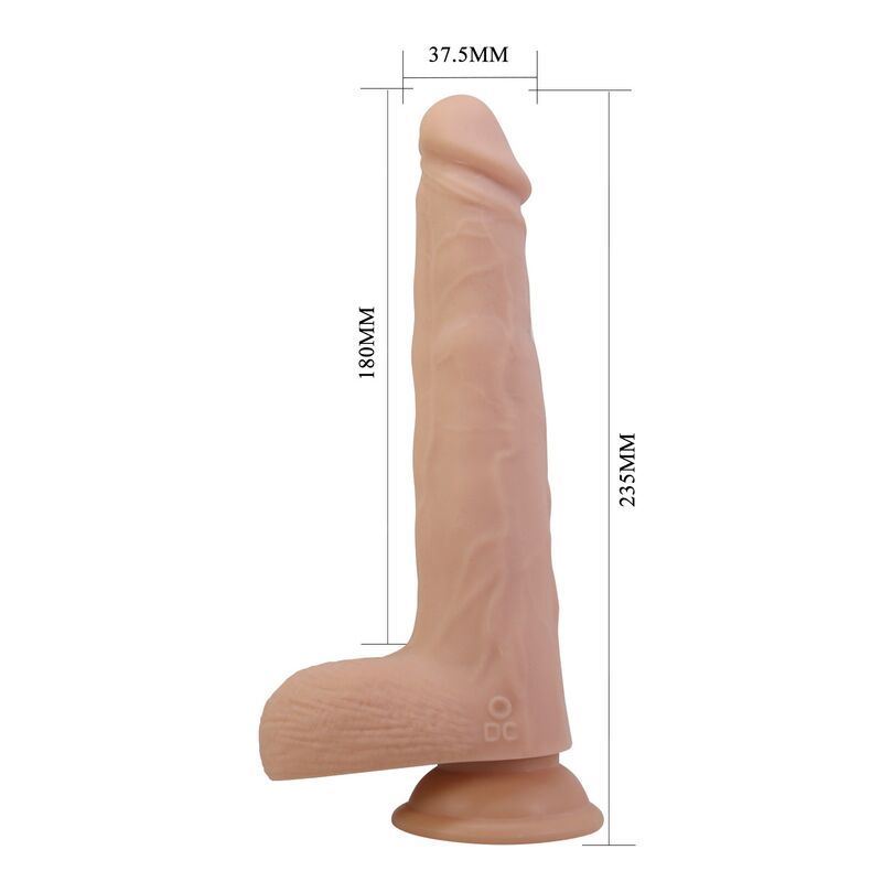 PRETTY LOVE - MILES STOSS- UND ROTATIONS-VIBRATIONSDILDO MIT FERNBEDIENUNG, 23,5 CM Ø 4,8 CM, NATUR – Bild 3