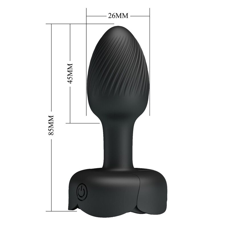 PRETTY LOVE – WIEDERAUFLADBARER VIBRATIONS-ANALPLUG MIT 10 MODI, SCHWARZ – Bild 5