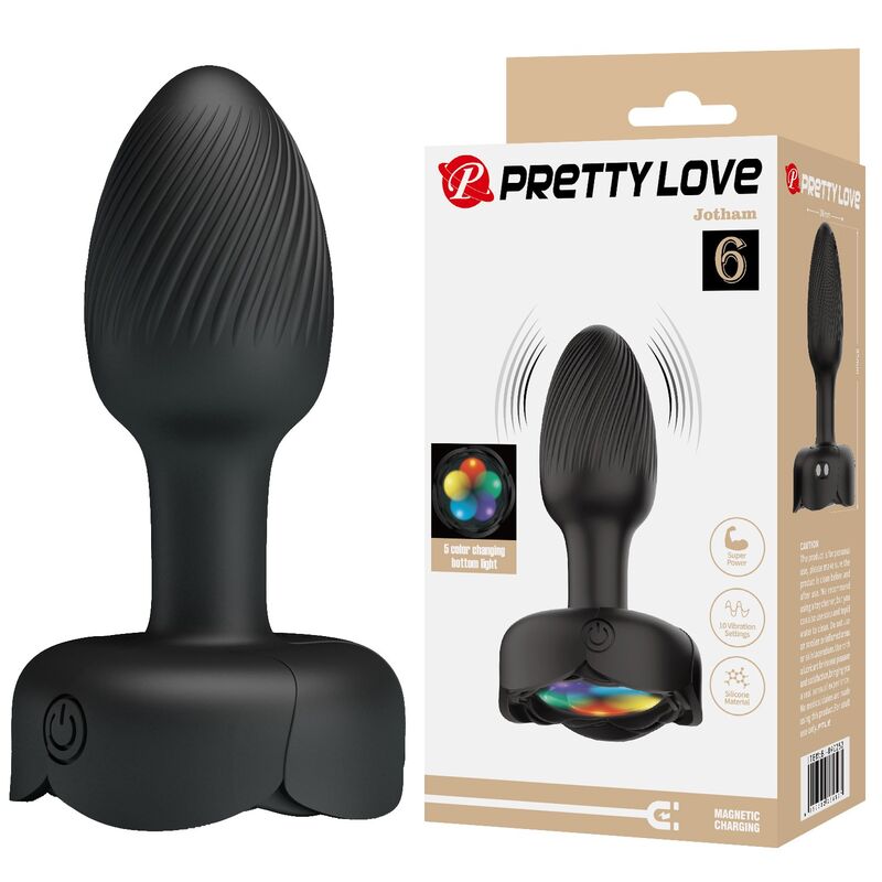 PRETTY LOVE – WIEDERAUFLADBARER VIBRATIONS-ANALPLUG MIT 10 MODI, SCHWARZ – Bild 3