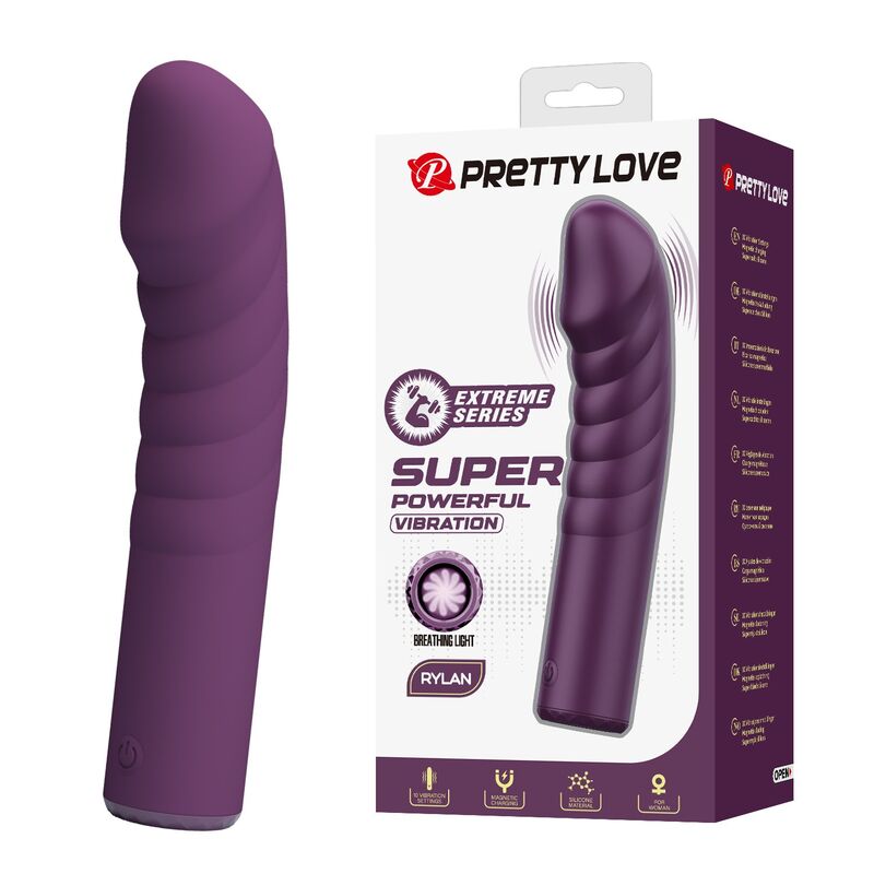PRETTY LOVE - RYLAND WIEDERAUFLADBARER VIBRATOR MIT 10 FUNKTIONEN, LILA – Bild 4