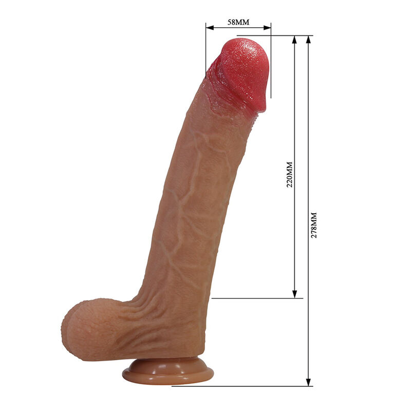 PRETTY LOVE - ORSEN REALISTISCHER SILIKONDILDO MIT SAUGNAPF 27,7 CM Ø 5 CM – Bild 7