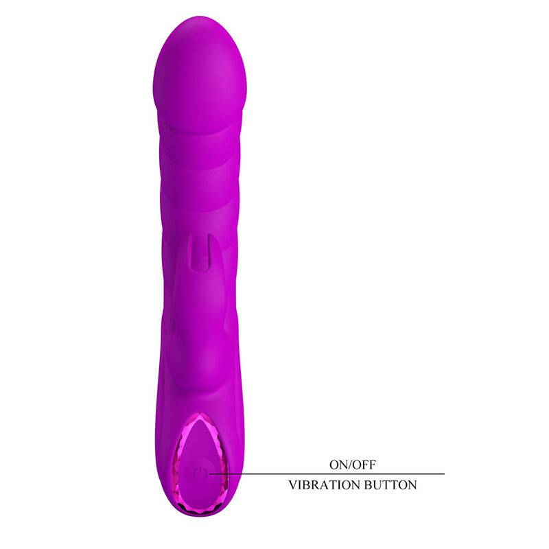 PRETTY LOVE - MONICA WIEDERAUFLADBARER DOPPEL-STIMULATIONSVIBRATOR FÜR G-PUNKT UND KLITORIS, LILA – Bild 3