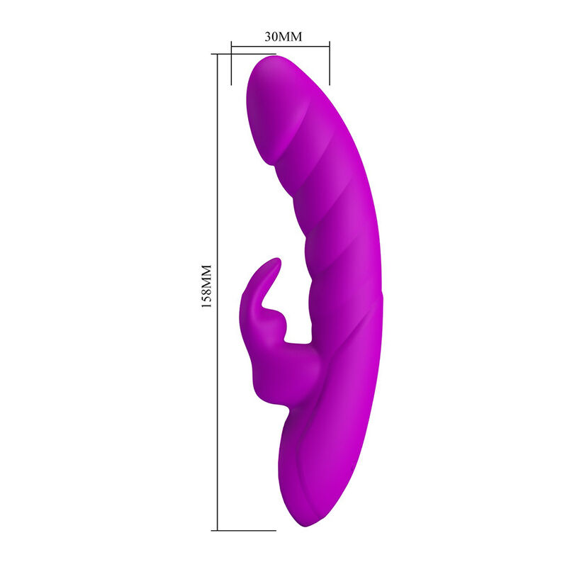 PRETTY LOVE - MONICA WIEDERAUFLADBARER DOPPEL-STIMULATIONSVIBRATOR FÜR G-PUNKT UND KLITORIS, LILA – Bild 8