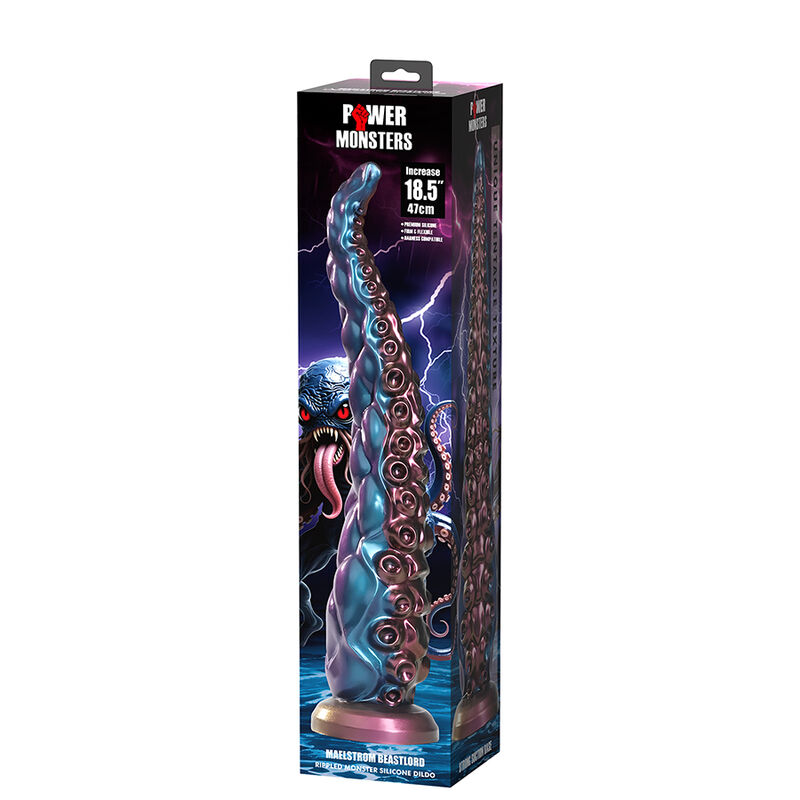 POWER MONSTERS - ABYSSAL TENTACLE TRICOLOR FANTASY SILIKONDILDO 46 CM Ø 7 CM – Bild 6