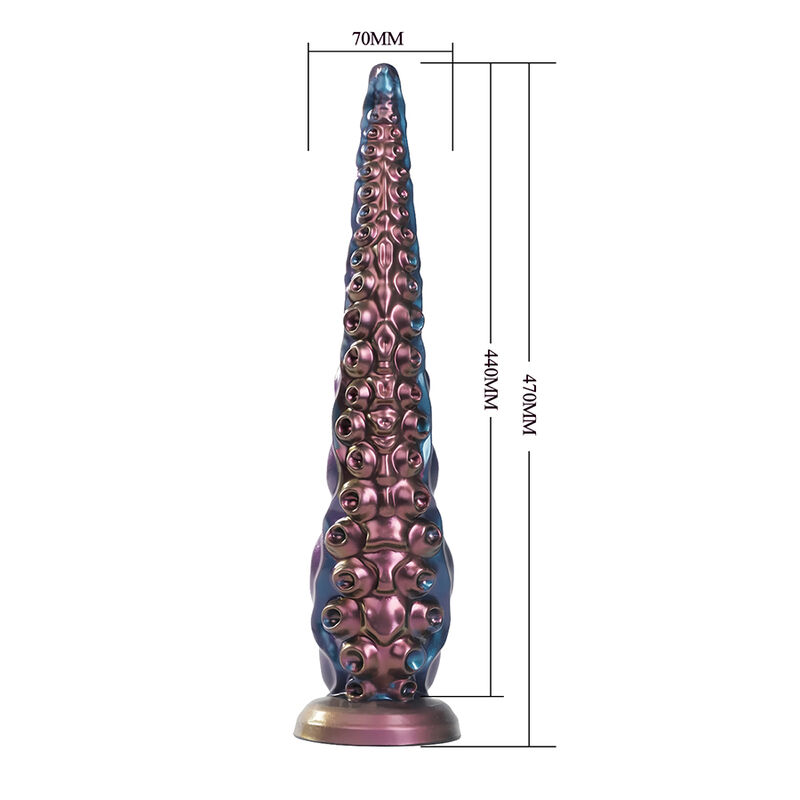 POWER MONSTERS - ABYSSAL TENTACLE TRICOLOR FANTASY SILIKONDILDO 46 CM Ø 7 CM – Bild 5