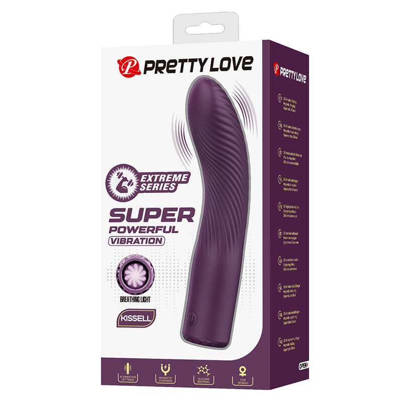 PRETTY LOVE - KISSELL WIEDERAUFLADBARER VIBRATOR MIT 10 FUNKTIONEN, LILA – Bild 5