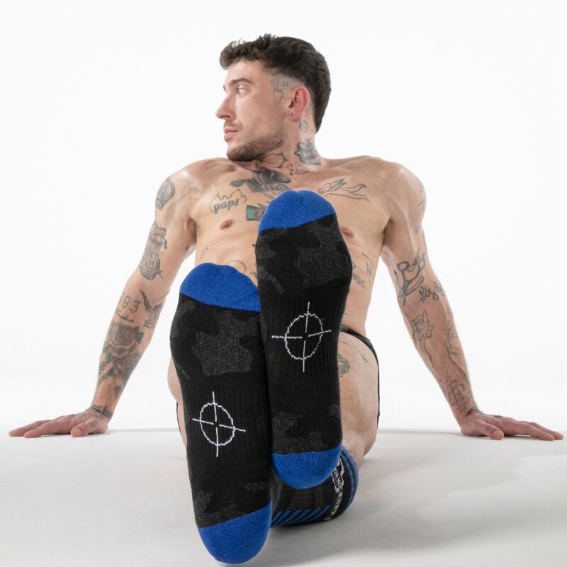 LOCKER GEAR - Schwarze Kniestrümpfe im Militärstil, Einheitsgröße – Bild 3