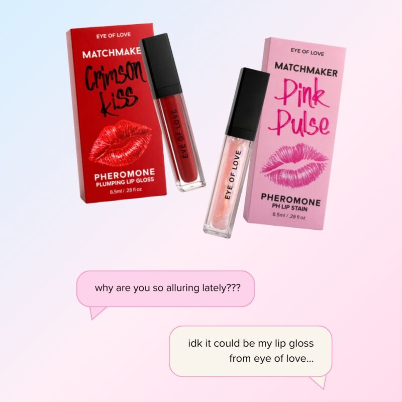 EYE OF LOVE – MATCHMAKER CRIMSON KISS ROTER LIPPENGLOSS MIT VOLUMENWIRKUNG UND PHEROMONEN 8,5 ML – Bild 6