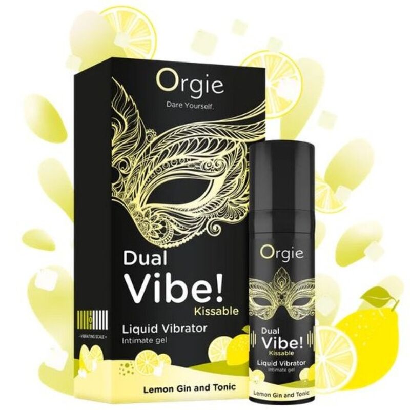 ORGIE - DUAL VIBE! LIQUID-VIBRATOR MIT ZITRONEN-GIN-TONIC-GESCHMACK, 15 ML – Bild 2