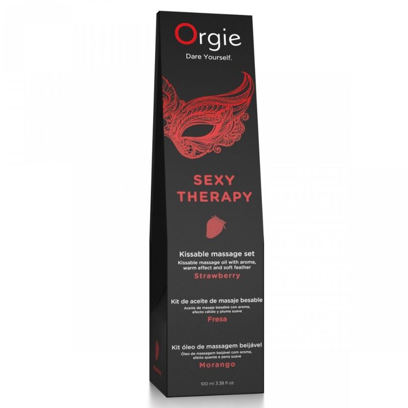 ORGIE - LIPPENMASSAGE ERDBEER KUSSBARES MASSAGESET 100 ML – Bild 3
