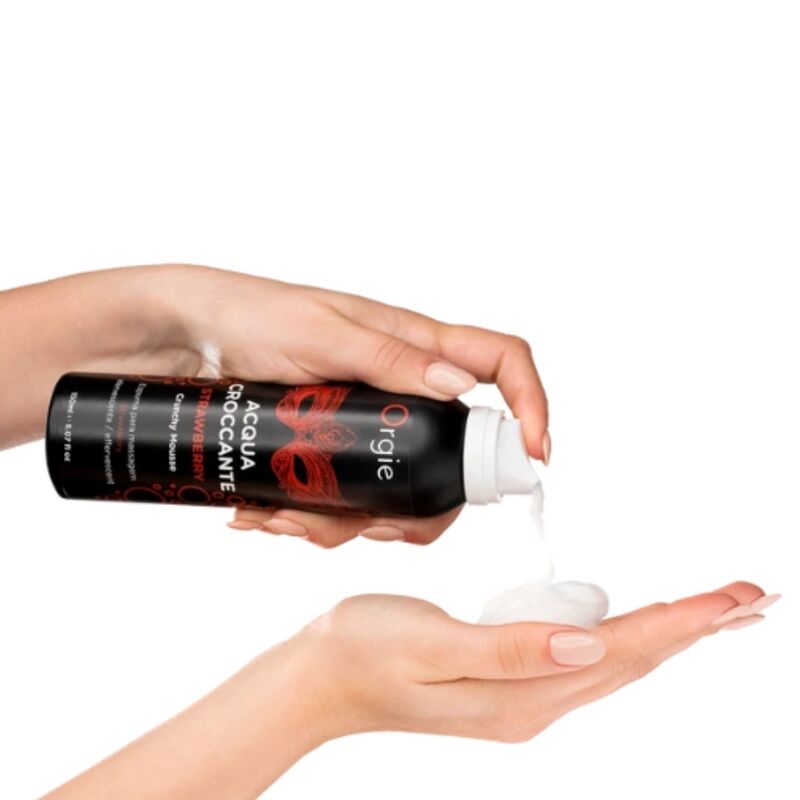 ORGIE - ACQUA CROCCANTE ERDBEER KNUSPRIGES MASSAGEMOUSSE 150 ML – Bild 2