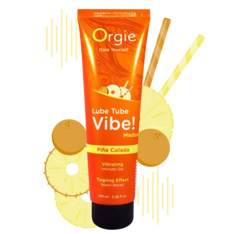 ORGIE - LUBE TUBE VIBE! PIÑA COLADA KISSABLE INTIM GEL MITTEL PRICKELND 100 ML – Bild 4