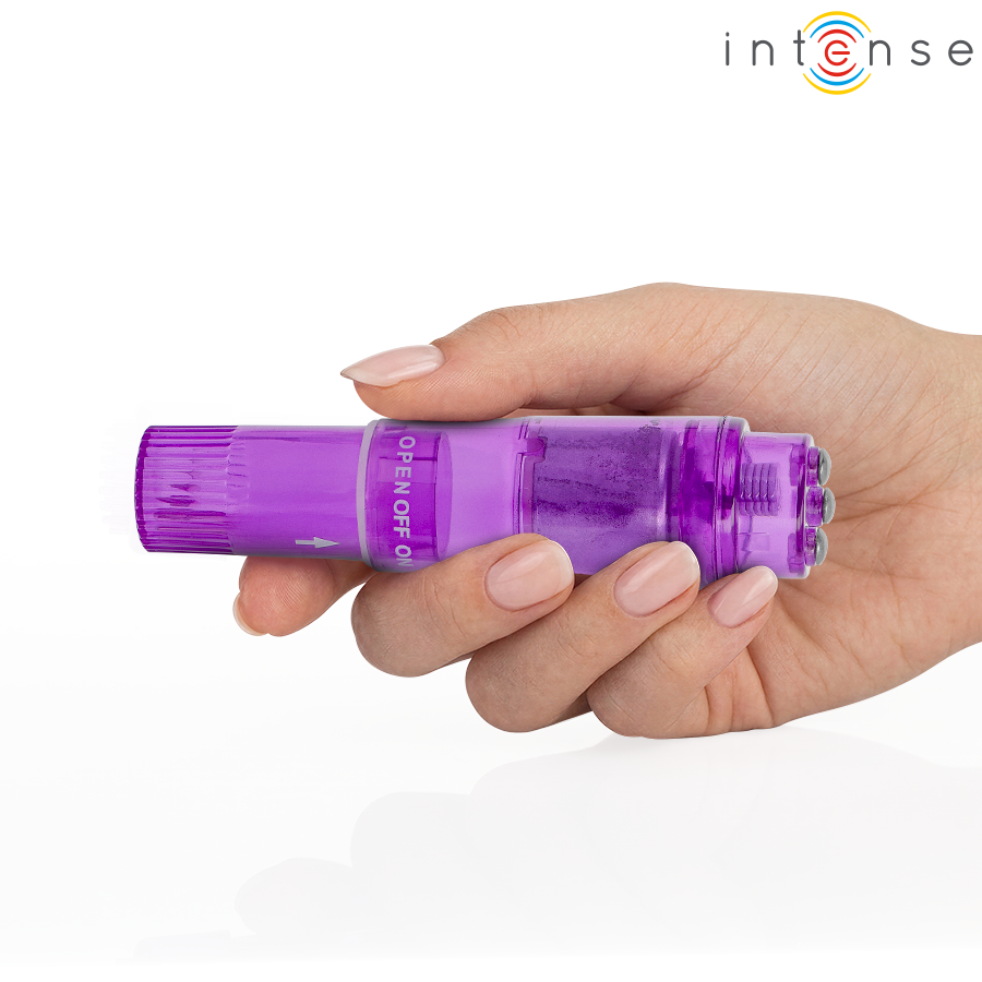 INTENSE - KURT MINI-MASSAGEGERÄT MIT 4 AUSTAUSCHBAREN AUFSÄTZEN, LILA – Bild 6