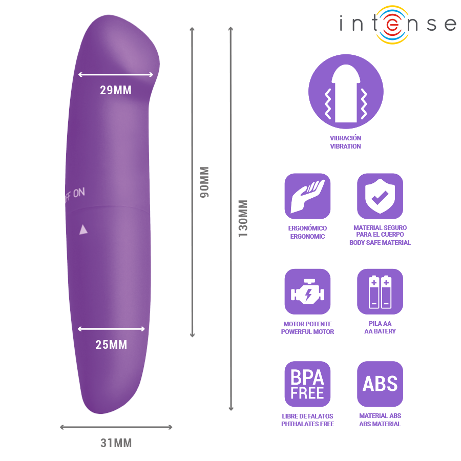 INTENSE - PHIL G-PUNKT-VIBRATOR, LILA, 13 CM – Bild 3