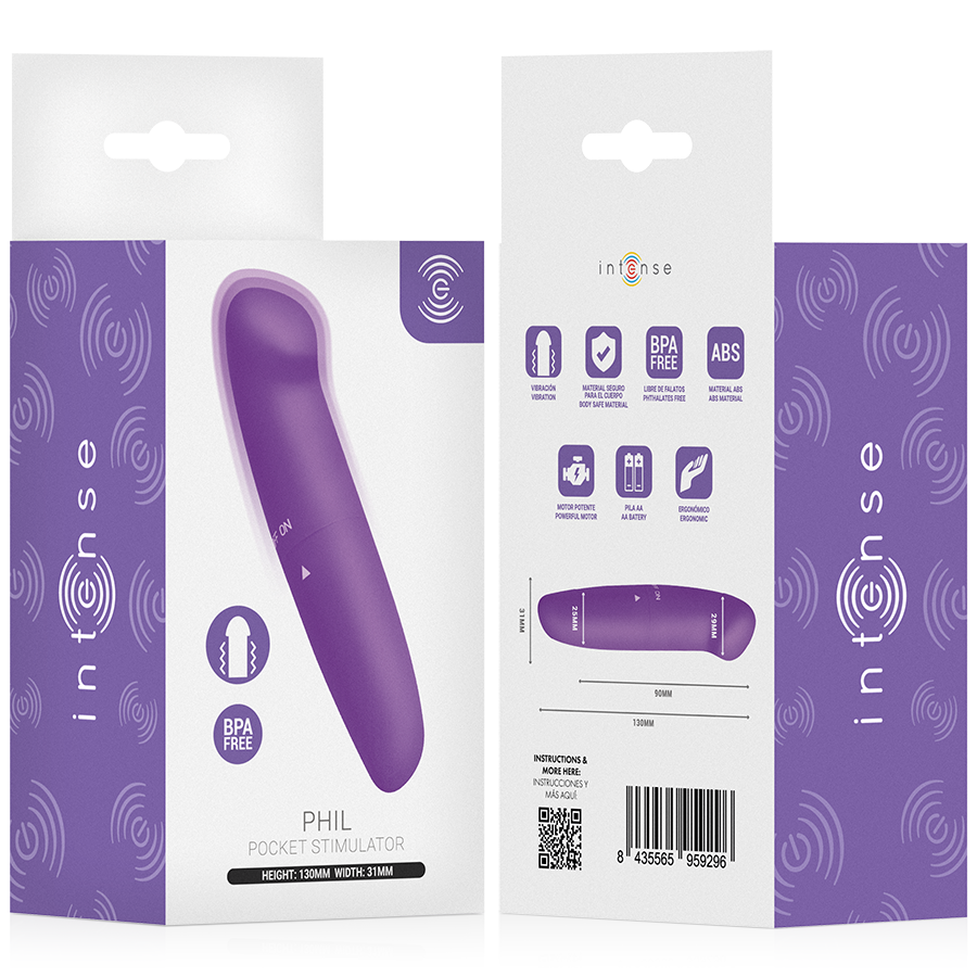 INTENSE - PHIL G-PUNKT-VIBRATOR, LILA, 13 CM – Bild 6