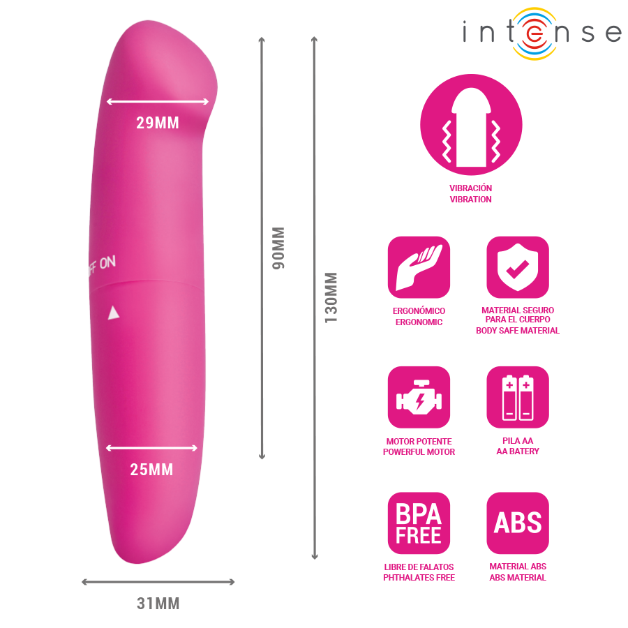 INTENSE - PHIL G-PUNKT-VIBRATOR, ROSA, 13 CM – Bild 3