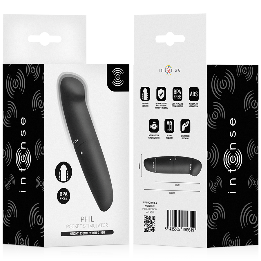 INTENSE - PHIL G-PUNKT-VIBRATOR SCHWARZ 13 CM – Bild 5