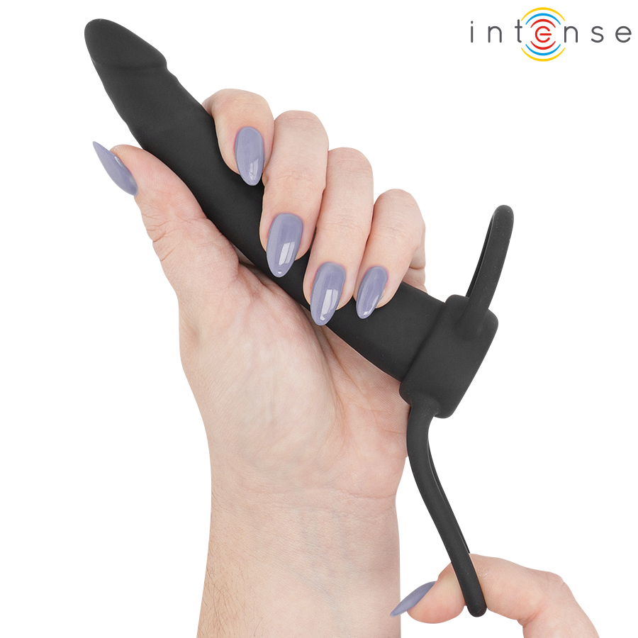 INTENSE - LUCAS ANALDILDO MIT PENIS- UND HODENRING AUS SILIKON – Bild 4