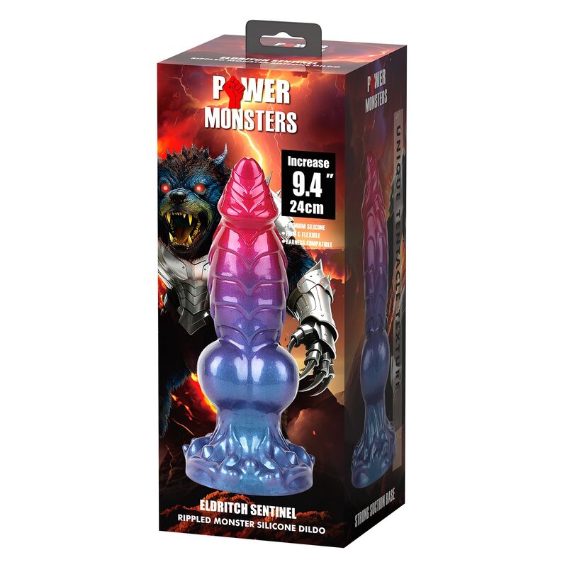 POWER MONSTERS - ELDRITCH SENTINEL BICOLOR FANTASY SILIKONDILDO 24 CM Ø 5 CM – Bild 4